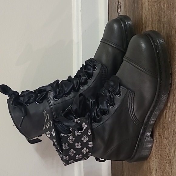 Dr. Martens Shoes - Dr. Martens Aimilita Floral Fold Over Boots